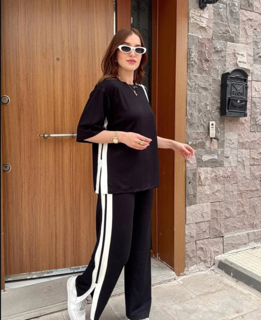 Comfort Side Panel 2-Pcs Summer Dry-Fit Tracksuit For Her.