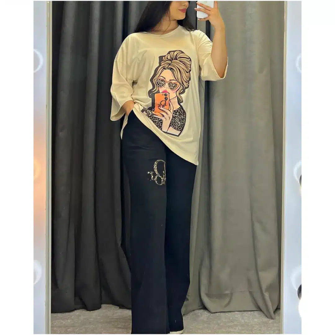 Women Drop Shoulder Summer Suit.