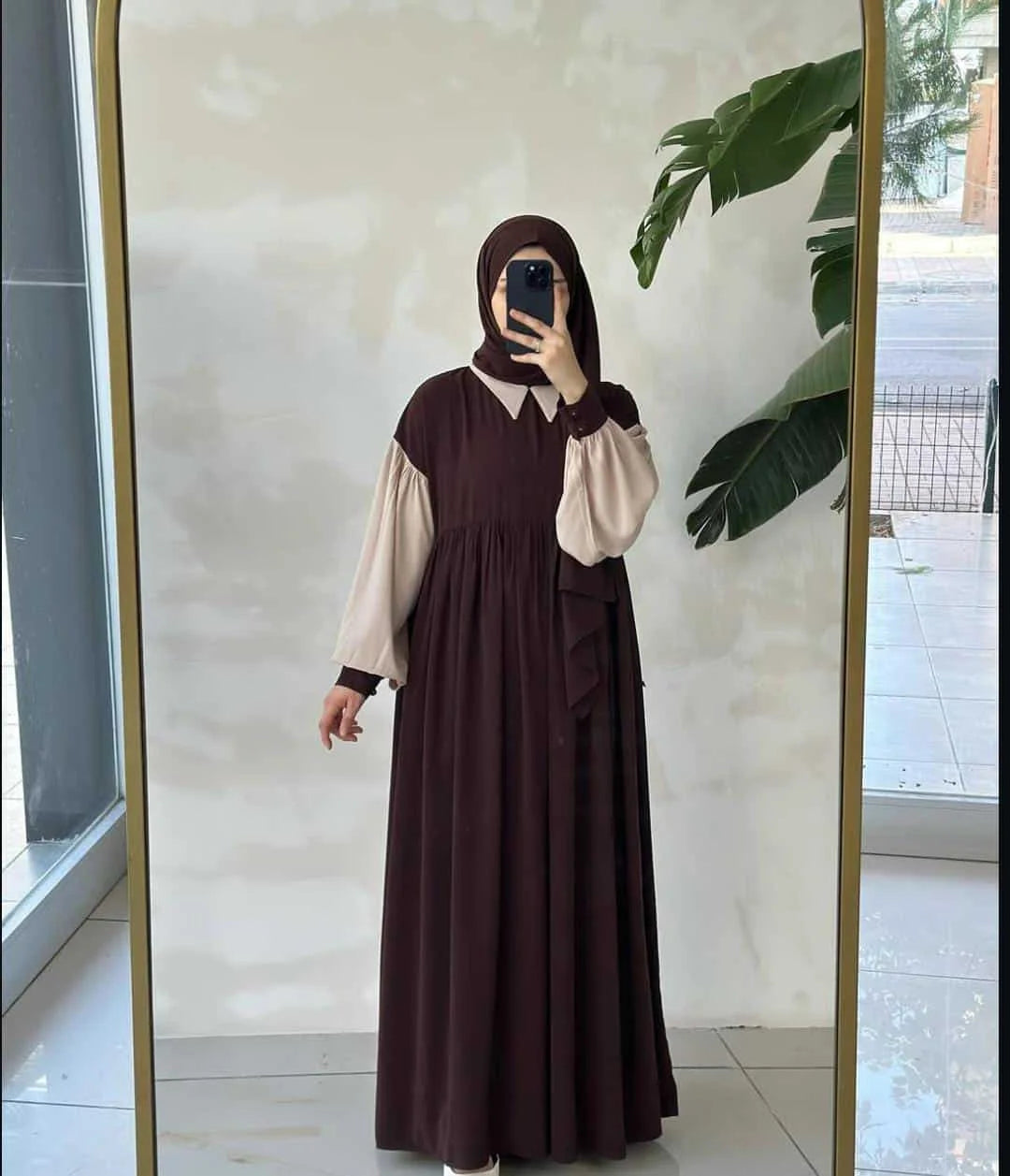 Comfort Frill Abaya Style Long Cuff Maxi