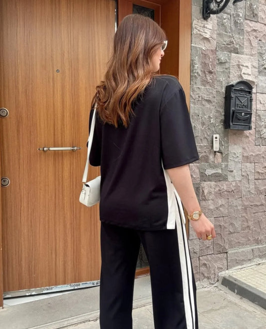 Comfort Side Panel 2-Pcs Summer Dry-Fit Tracksuit For Her.